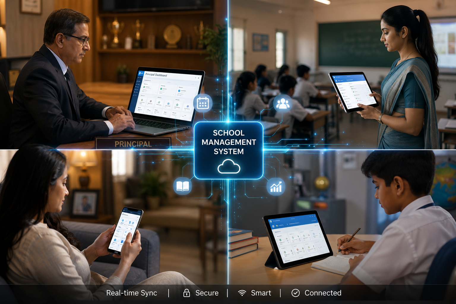 Connected classroom view